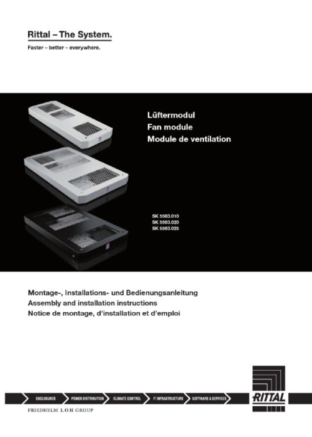 RITTAL SPA - RIT5503010 SK FAN MODULE 100-240 V, 50-60HZ