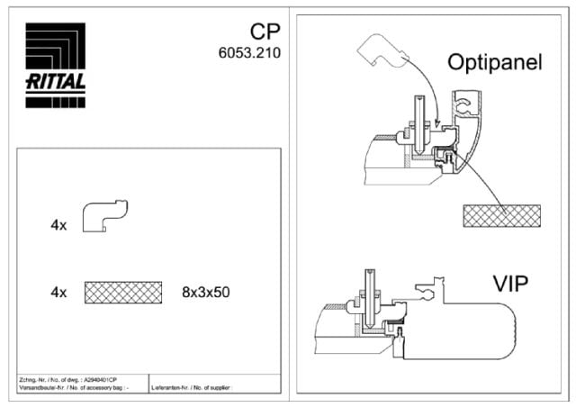 RITTAL SPA - RIT6053210 CP SET DI FISSAGGIO PER SIEMENS - 4PZ