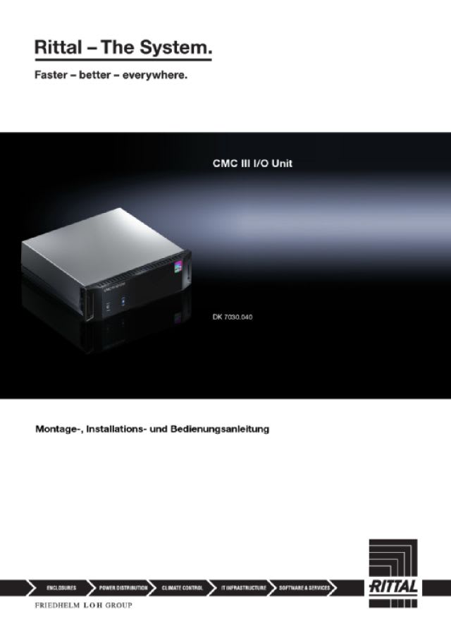 RITTAL SPA - RIT7030040 CMC III I/O UNIT III 8 DIGITAL IN + 4 RE