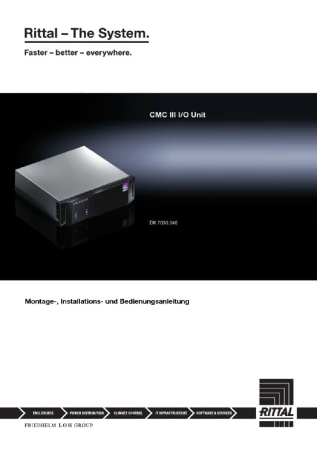 RITTAL SPA - RIT7030040 CMC III I/O UNIT III 8 DIGITAL IN + 4 RE