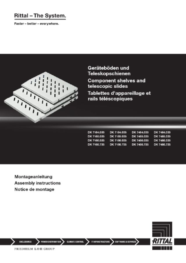 RITTAL SPA - RIT7081000 DK 2 GUIDE TELESCOPICHE 500MM