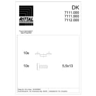 RITTAL SPA - RIT7112000 DK 10 ANELLI GUIDA CAVI 80X40