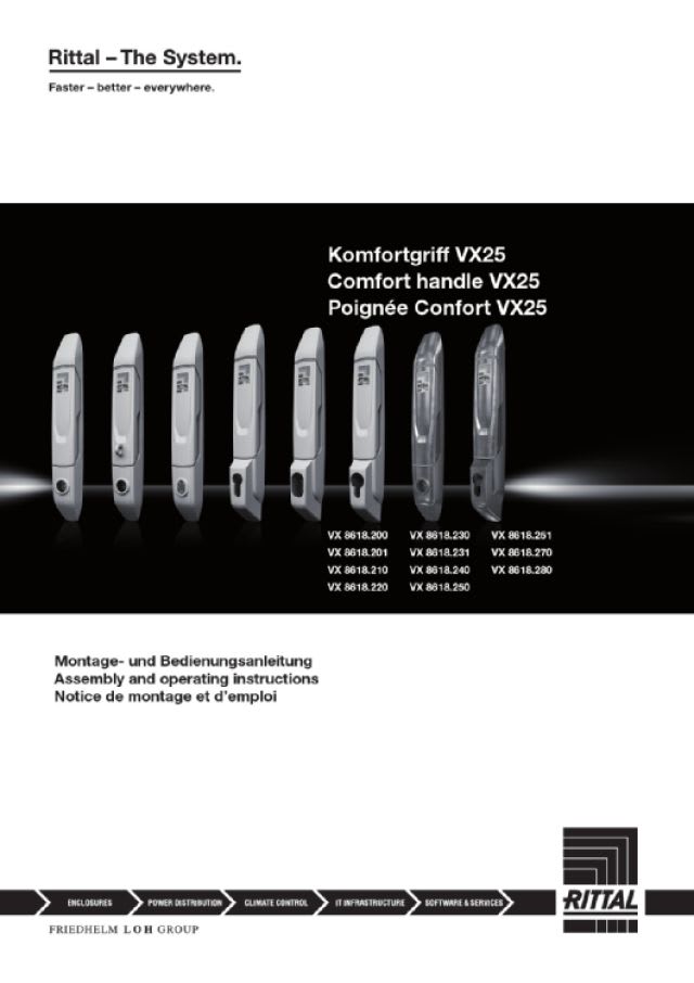 RITTAL SPA - RIT8618220 VX MANIGLIA COMFORT MICROFUS. ACC. INOX