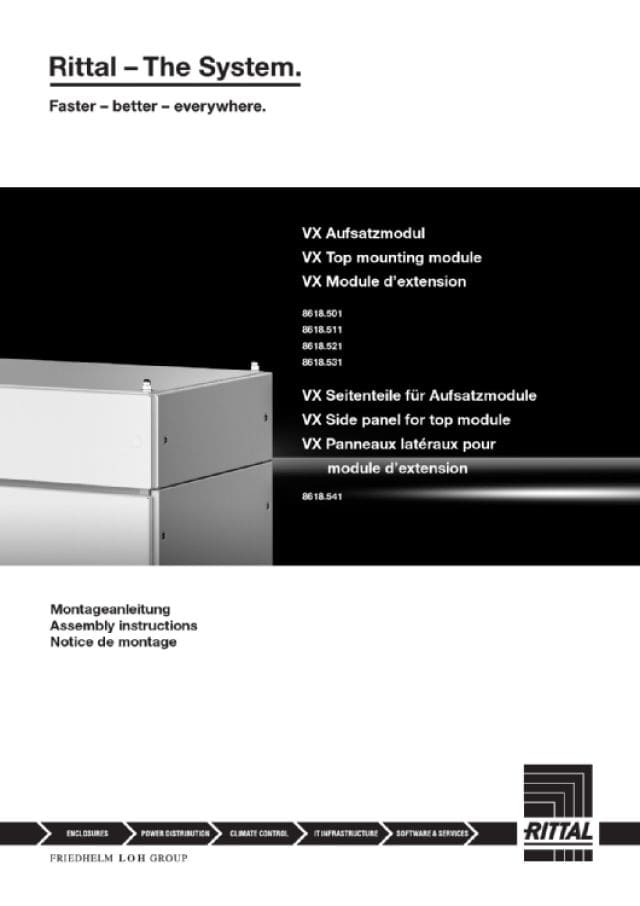 RITTAL SPA - RIT8618531 VX SOPRALZO MODULARE 1200X600