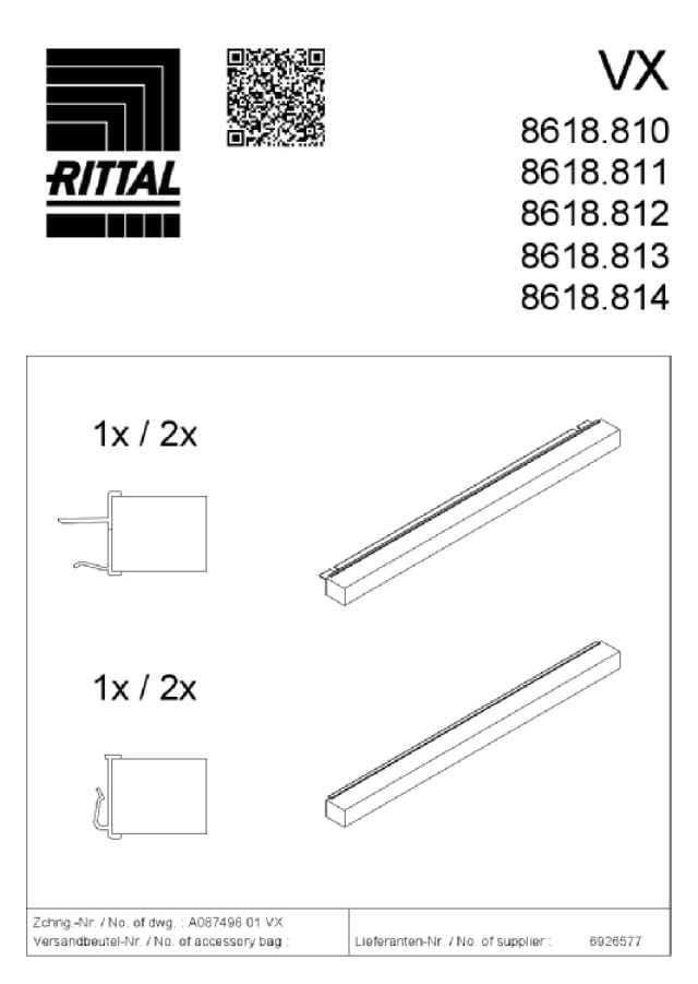 RITTAL SPA - RIT8618810 VX PROFILO X INGR.CAVI POST.600-2PZ