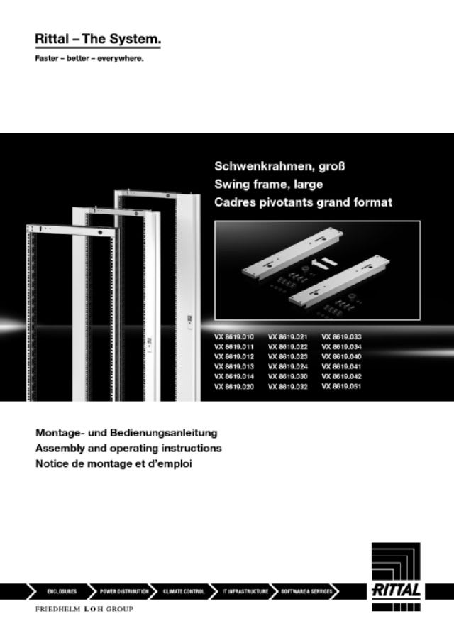 RITTAL SPA - RIT8619013 VX TELAIO GIR. 40HE X ARM L 600