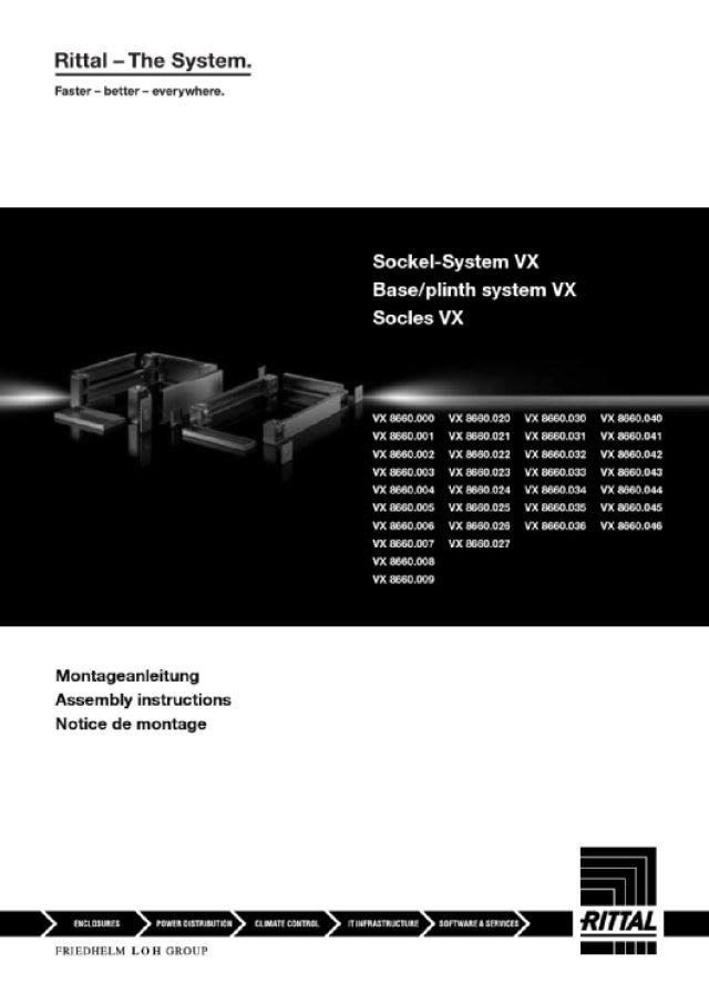 RITTAL SPA - RIT8660008 VX ZOCCOLO ANT./POST 1600X100- 2 PZ