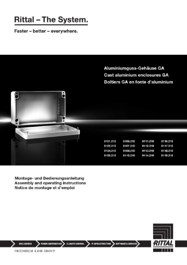 RITTAL SPA - RIT9113210 GA CONT ALUM. PRESSOFUSO 260X160X91