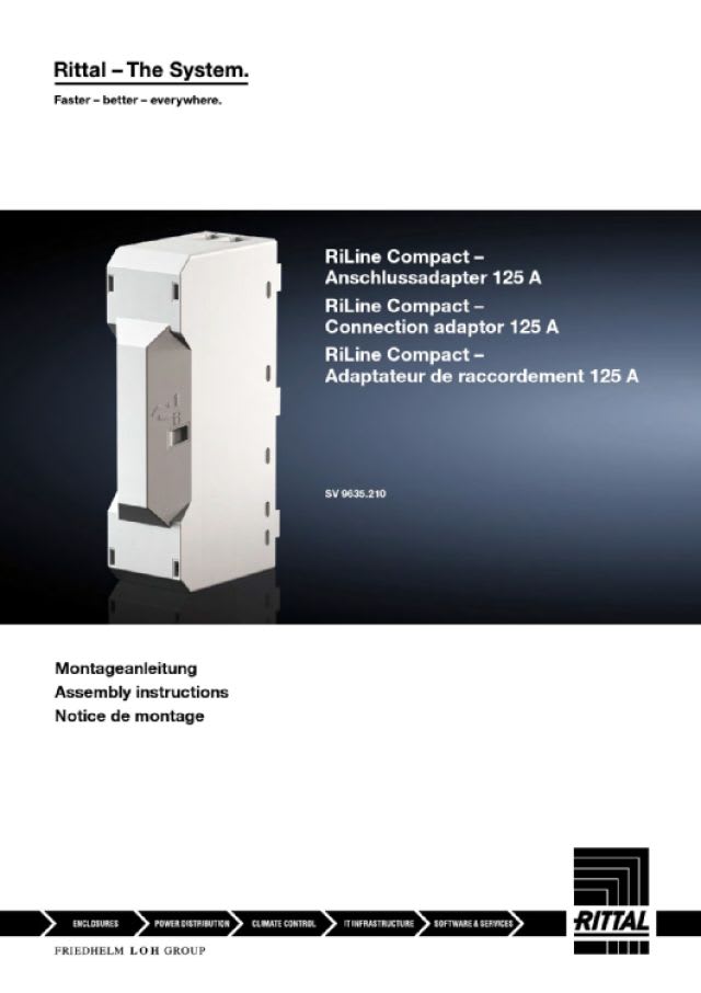 RITTAL SPA - RIT9635210 SV RILINE COMPACT ADATT.125 A, 3-PO-4PZ