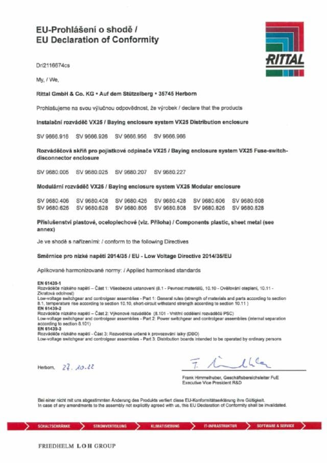 RITTAL SPA - RIT9683488 SV SEGR. ORIZZONTALE LXP 800X800- 2 PZ