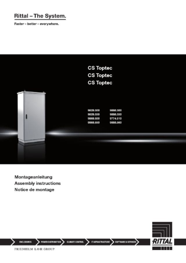 RITTAL SPA - RIT9888550 CS TOP TOPTEC 800X1800X800 PREDISP CLIMA