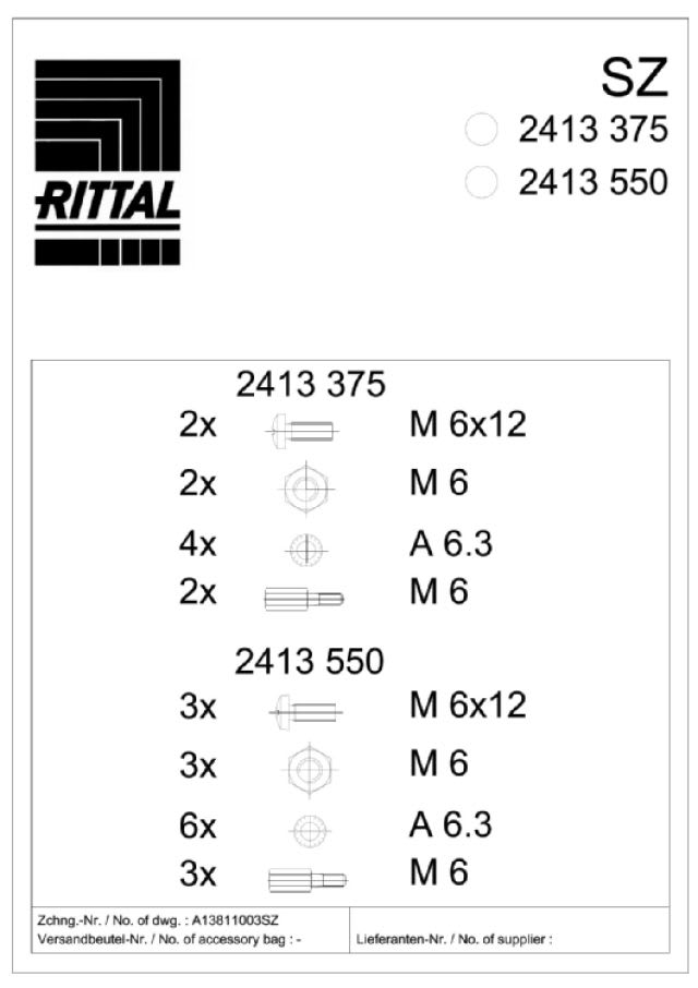 RITTAL SPA - RIT2413550 PS PROF. SCHERMATURA EMC L=550