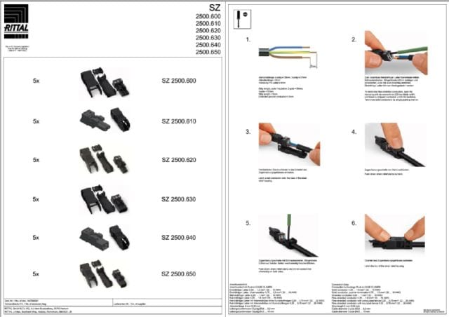 RITTAL SPA - RIT2500610 SZ SPINA 2 POLI 24V DC- 5 PZ