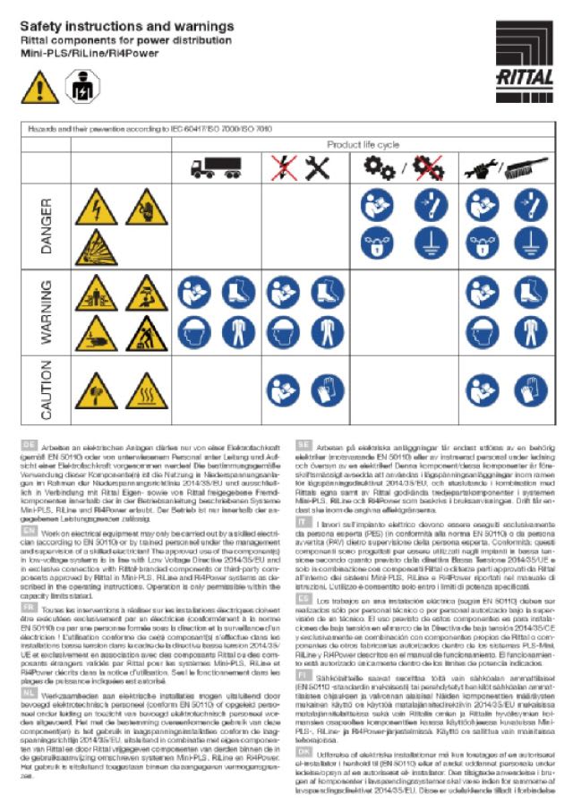 RITTAL SPA - RIT3559000 SV MORS.A PIASTRA 40X10MM - 3PZ