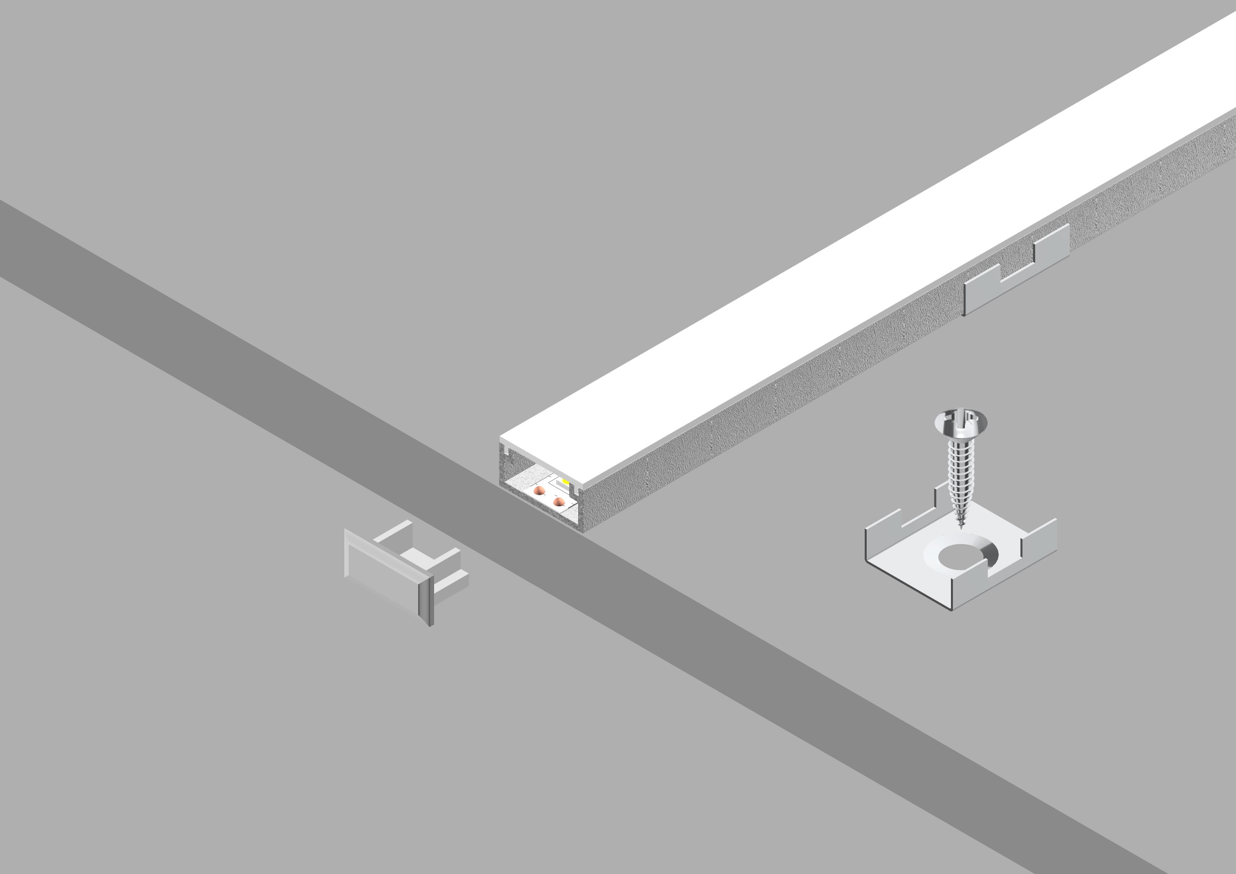 DIGIMAX SRL - DIXE16703-N PROFILO DA SUPERFICIE NERO 3MT 16X7 IP65