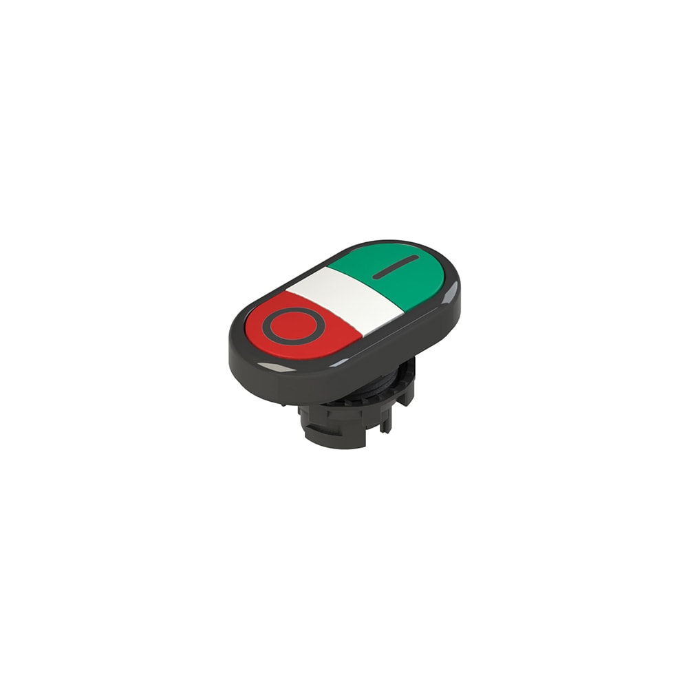 PIZZATO ELETTRICA - PZZE2 1PDRL1AAAD PULSANTE DOPPIO INFERIORE RASATO CON MAR