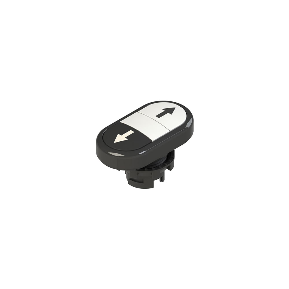 PIZZATO ELETTRICA - PZZE2 1PDRL1AABN PULSANTE DOPPIO INFERIORE RASATO CON MAR
