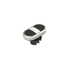 PIZZATO ELETTRICA - PZZE2 1PDRL90121 PULSANTE DOPPIO INFERIORE RASATO SENZA M