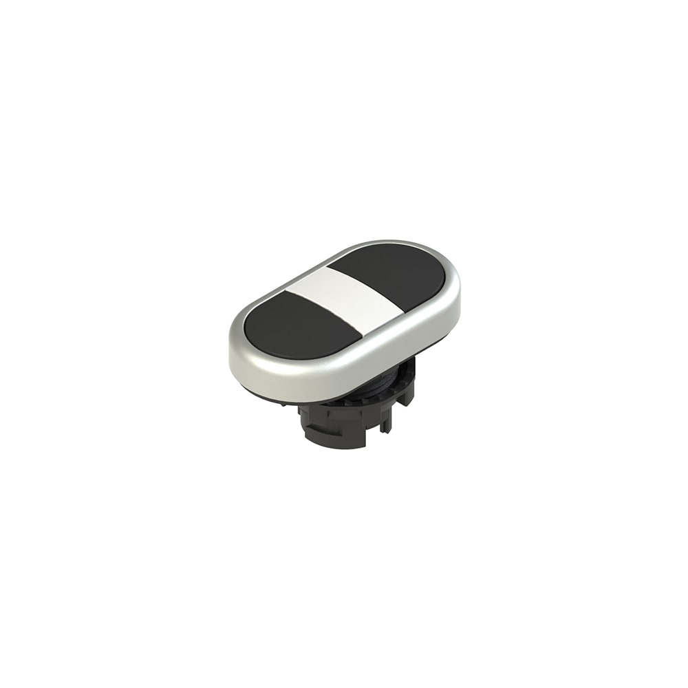 PIZZATO ELETTRICA - PZZE2 1PDRL90121 PULSANTE DOPPIO INFERIORE RASATO SENZA M
