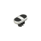 PIZZATO ELETTRICA - PZZE2 1PDRL90121 PULSANTE DOPPIO INFERIORE RASATO SENZA M