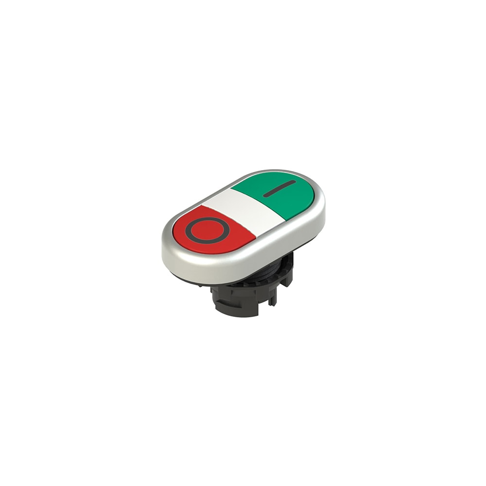 PIZZATO ELETTRICA - PZZE2 1PDRL9AAAD PULSANTE DOPPIO INFERIORE RASATO CON MAR