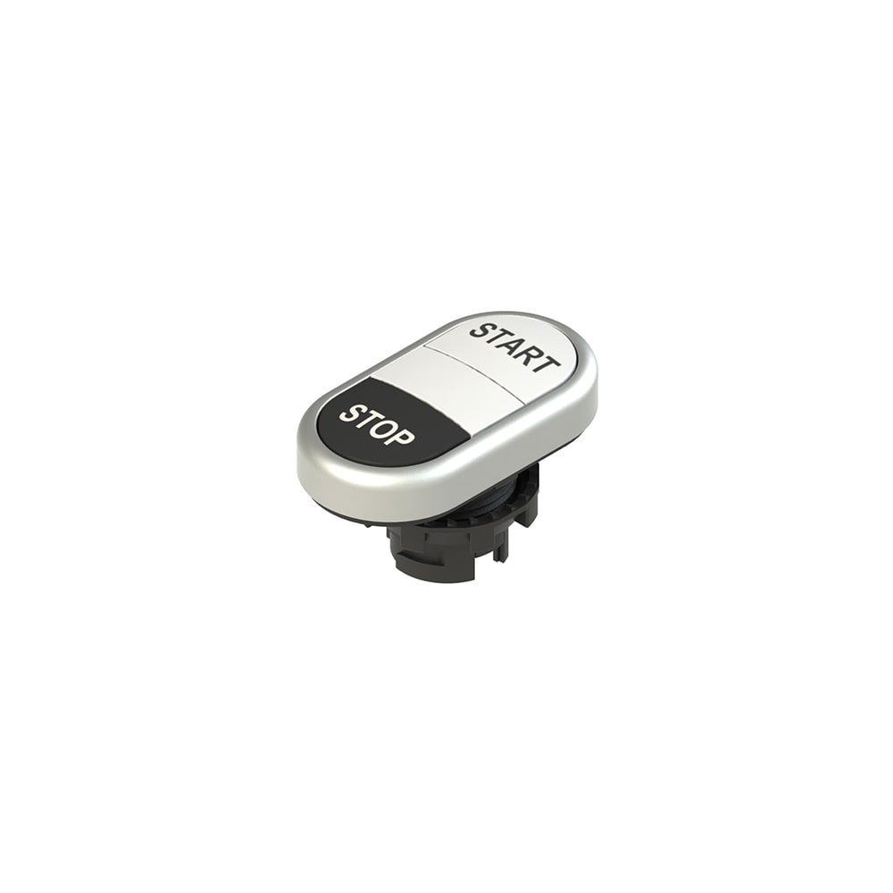 PIZZATO ELETTRICA - PZZE2 1PDRL9AAAN PULSANTE DOPPIO INFERIORE RASATO CON MAR