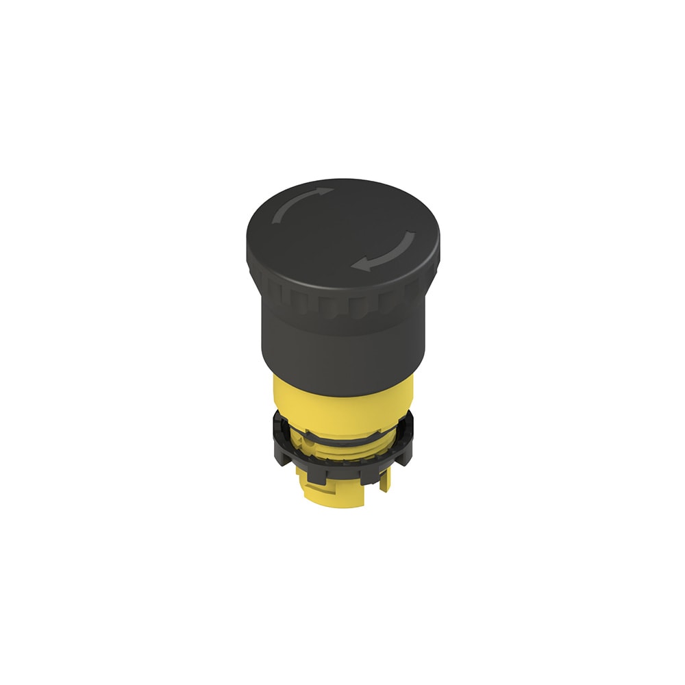 PIZZATO ELETTRICA - PZZE2 1PERZ4511 PULSANTE A FUNGO NERO SBLOCCO A ROTAZIO