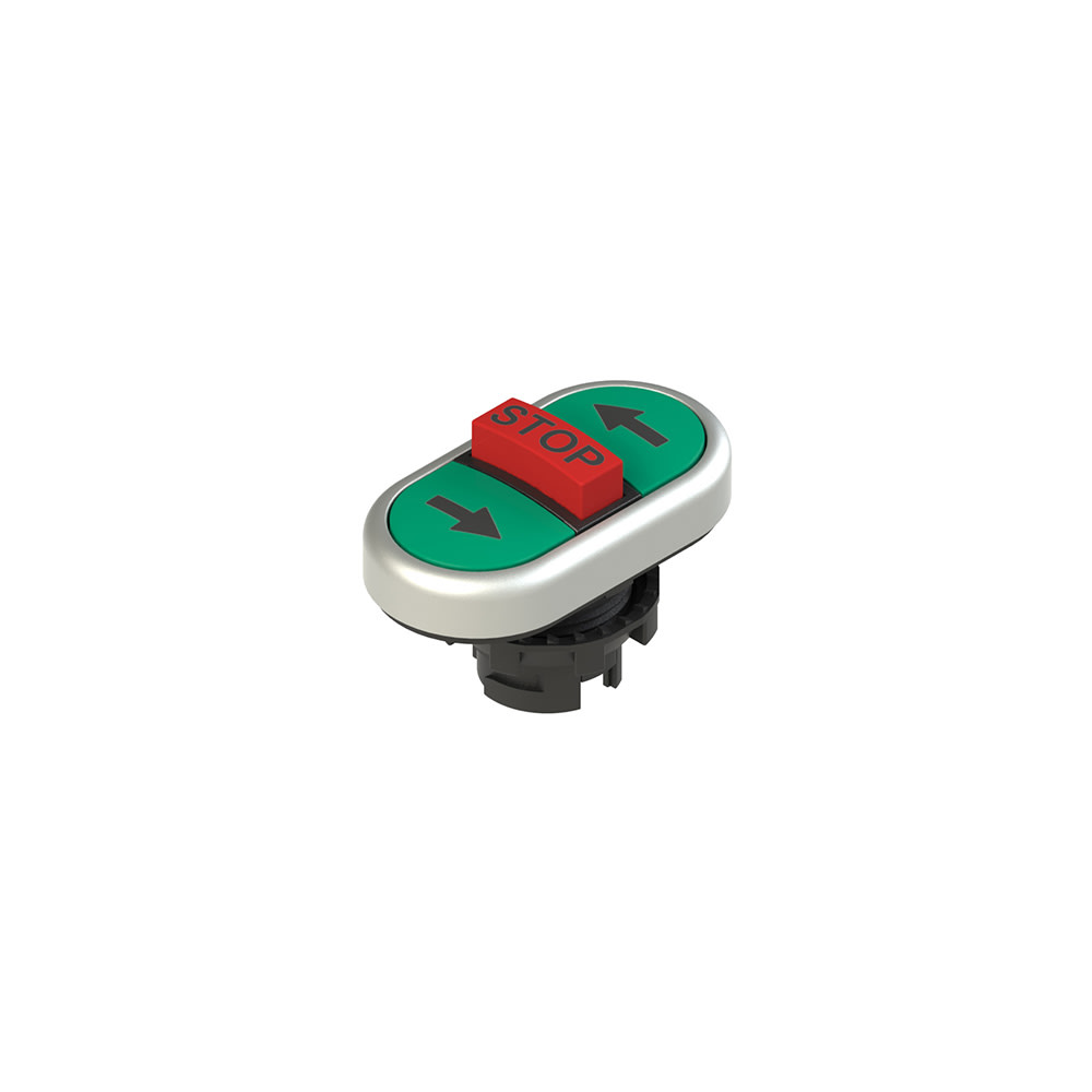 PIZZATO ELETTRICA - PZZE2 1PTRS9AAAZ PULSANTE TRIPLO INFERIORE RASATO CON MAR
