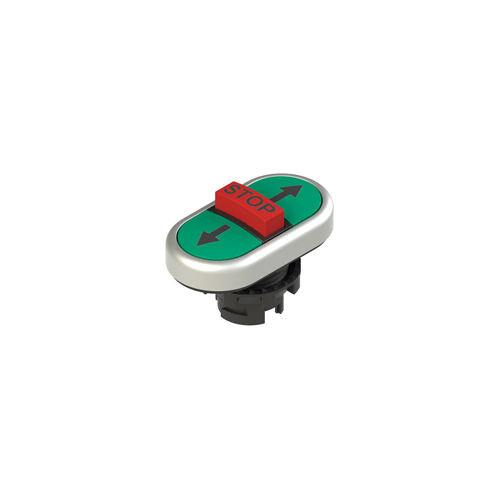 PIZZATO ELETTRICA - PZZE2 1PTRS9AABA PULSANTE TRIPLO INFERIORE RASATO CON MAR
