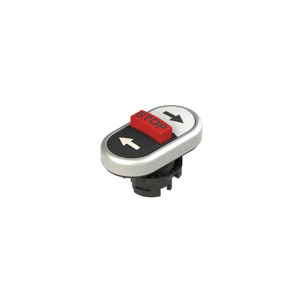 PIZZATO ELETTRICA - PZZE2 1PTRS9AABD PULSANTE TRIPLO INFERIORE RASATO CON MAR
