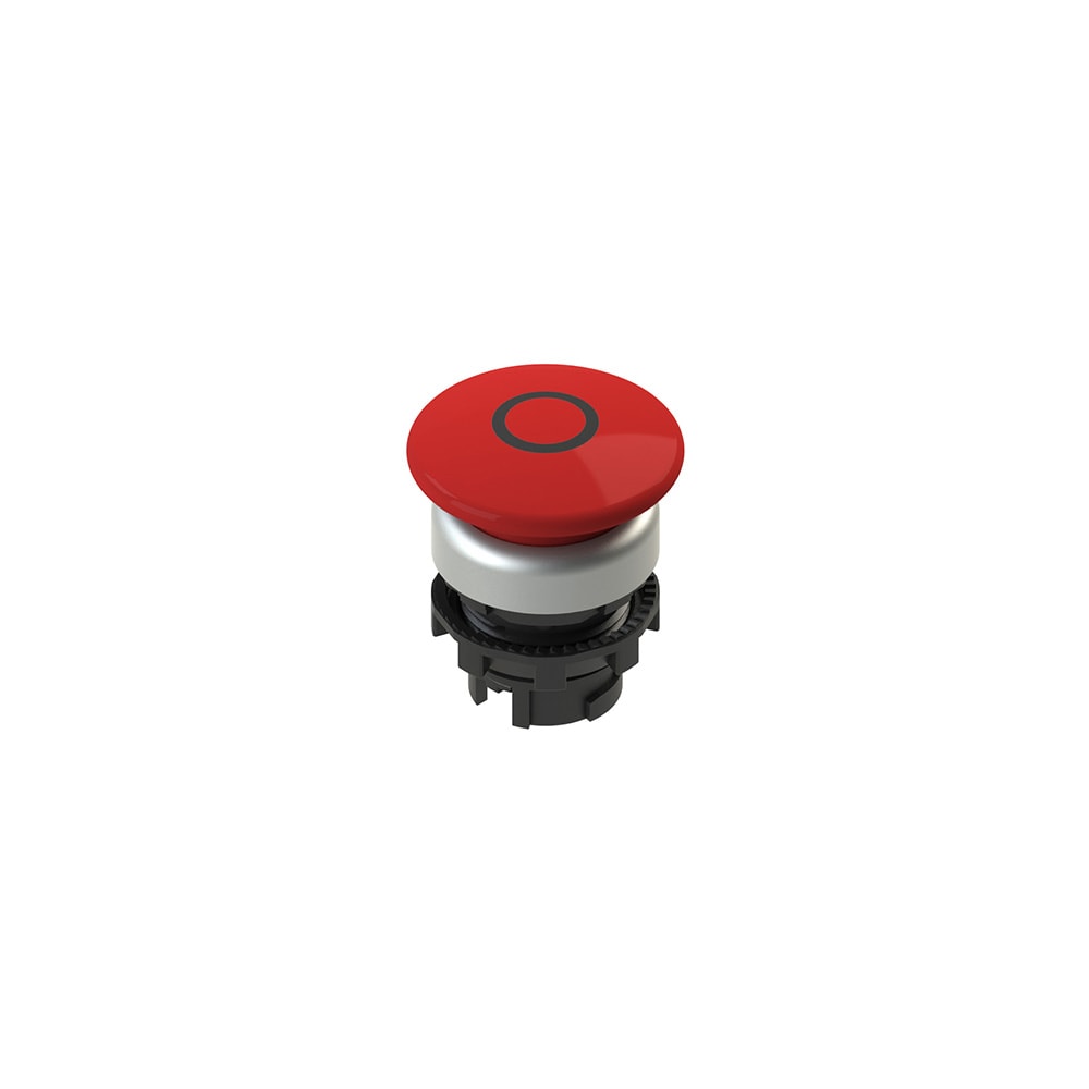 PIZZATO ELETTRICA - PZZE2 1PU2F349L1 PULSANTE AD IMPULSO A FUNGO ROSSO CON MA