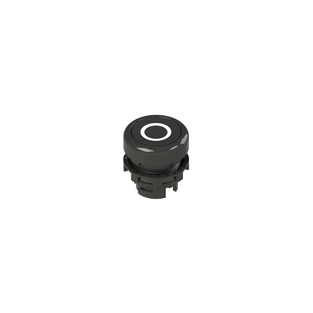 PIZZATO ELETTRICA - PZZE2 1PU2R121L1 PULSANTE AD IMPULSO RASATO NERO CON MARC