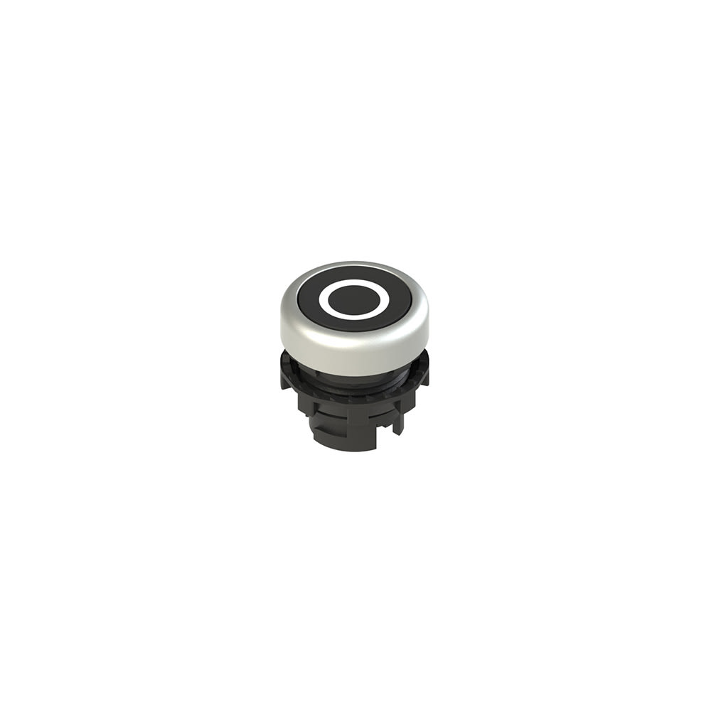 PIZZATO ELETTRICA - PZZE2 1PU2R129L1 PULSANTE AD IMPULSO RASATO NERO CON MARC