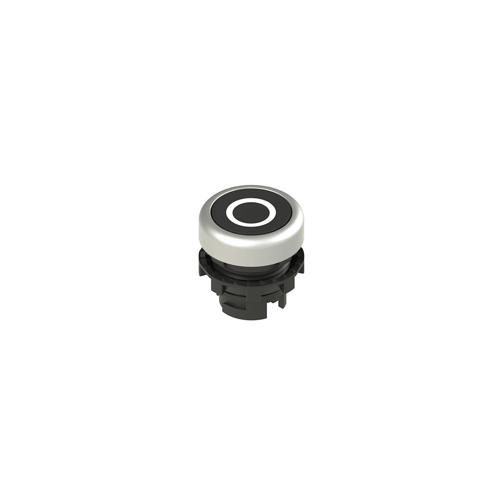 PIZZATO ELETTRICA - PZZE2 1PU2R129L1 PULSANTE AD IMPULSO RASATO NERO CON MARC