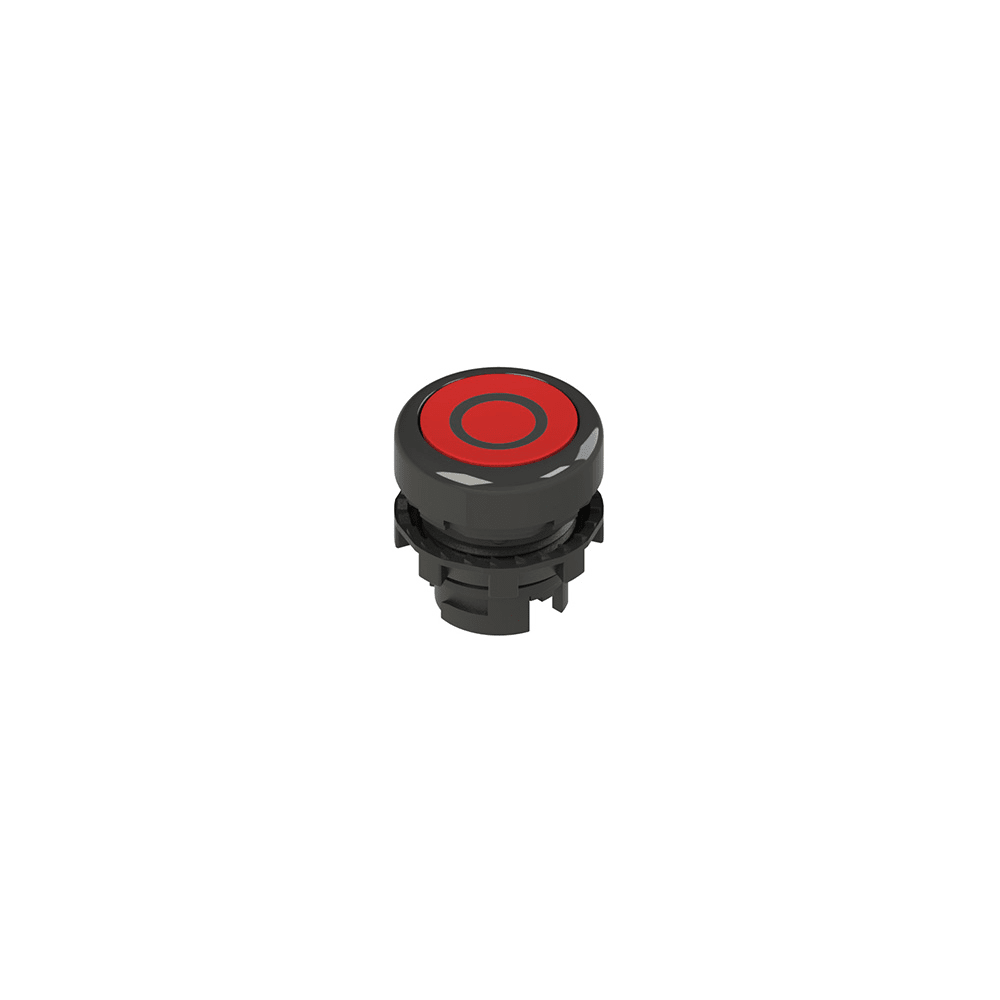 PIZZATO ELETTRICA - PZZE2 1PU2R321L1 PULSANTE AD IMPULSO RASATO ROSSO CON MAR