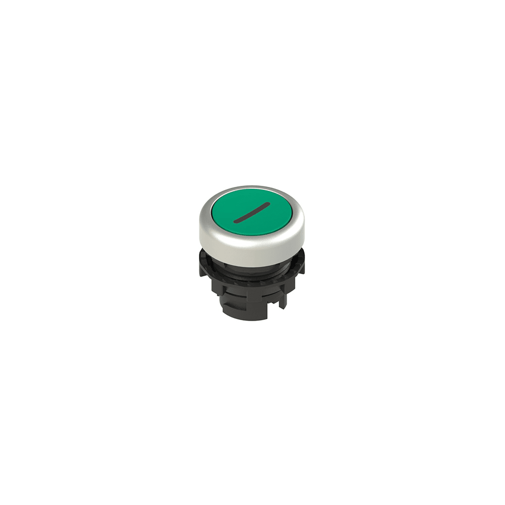 PIZZATO ELETTRICA - PZZE2 1PU2R429L2 PULSANTE AD IMPULSO RASATO VERDE CON MAR