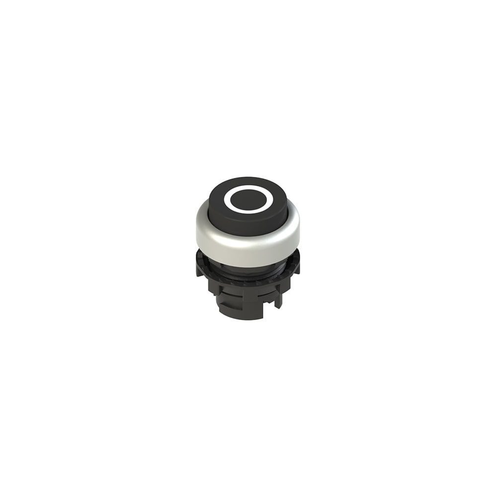 PIZZATO ELETTRICA - PZZE2 1PU2S129L1 PULSANTE AD IMPULSO SPORGENTE NERO CON M