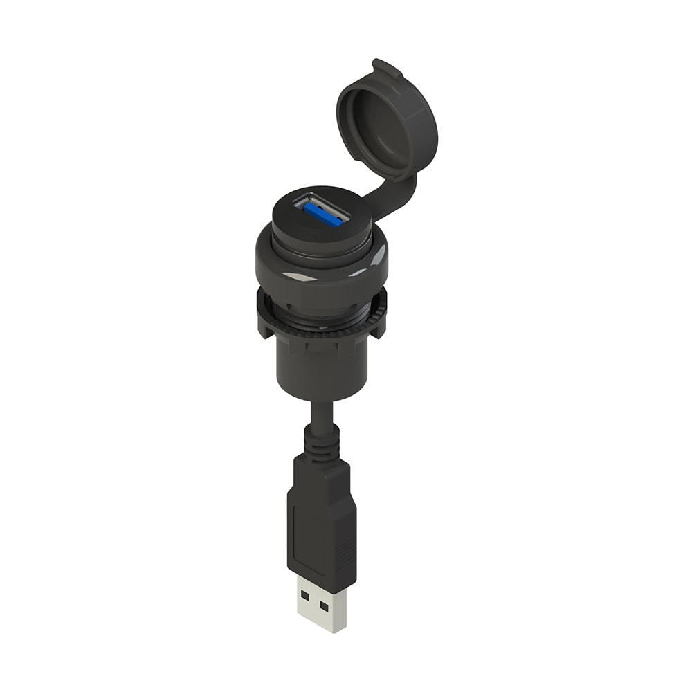 PIZZATO ELETTRICA - PZZE2 1USB1AN0.8 PRESA USB 3.0 SERIE EROUND
