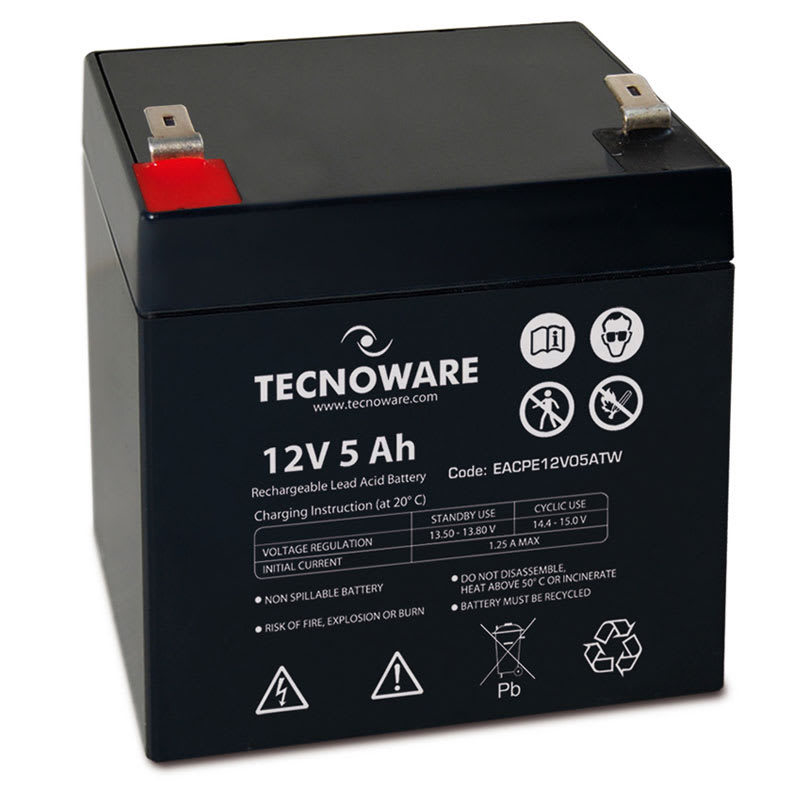 TECNOWARE SRL - TCWEACPE12V05ATWB POWER BATTERY TECNOWARE 12V 5AH FASTON 6