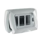 ELETTROCANALI - ETNEC316G PLACCA AUTOPORTANTE IP55 3 POSTI GRIGIA