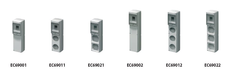 ELETTROCANALI SRL - ETNEC69022 QUADRO PER 3 PRESE VERTICALI 4 M. FLANGI