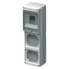 ELETTROCANALI - ETNEC69021 QUADRO PER 2 PRESE VERTICALI 4 M. FLANGI