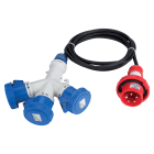 ELETTROCANALI - ETNEC690754-3 MOLTIPLICATORE 3+SPINA IP67 220/380V16A-