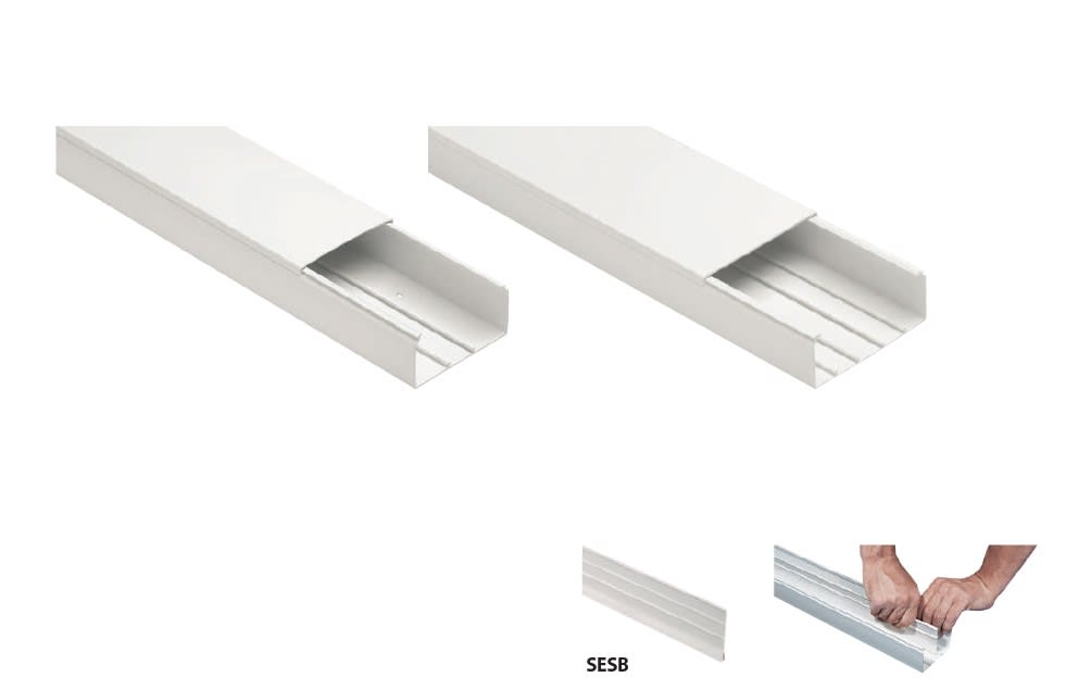 ELETTROCANALI SRL - ETNECCP100100B CANALE PORTACAVI DIM. 100X100 BIANCO