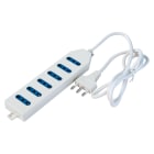 ELETTROCANALI - ETNECK11156 MULTIPRESA BIANCA 6 POSTI 10/16A CON CAV