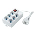 ELETTROCANALI - ETNECK11406 MULTIPRESA COMPACT 6 POSTI SCHUKO/BIV.