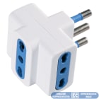 ELETTROCANALI SRL - ETNECK33405 ADATTATORE TRIPLO BIANCO SPINA E PRESE 1