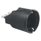 ELETTROCANALI - ETNECK33514 ADATTATORE SCHUKO NERO 10A