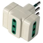ELETTROCANALI - ETNECK33605 ADATTATORE TRIPLO BIANCO SPINA E PRESE 1