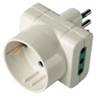 ELETTROCANALI - ETNECK33607 ADATTAT. TRIPLO BIANCO SCHUKO/10A SPINA